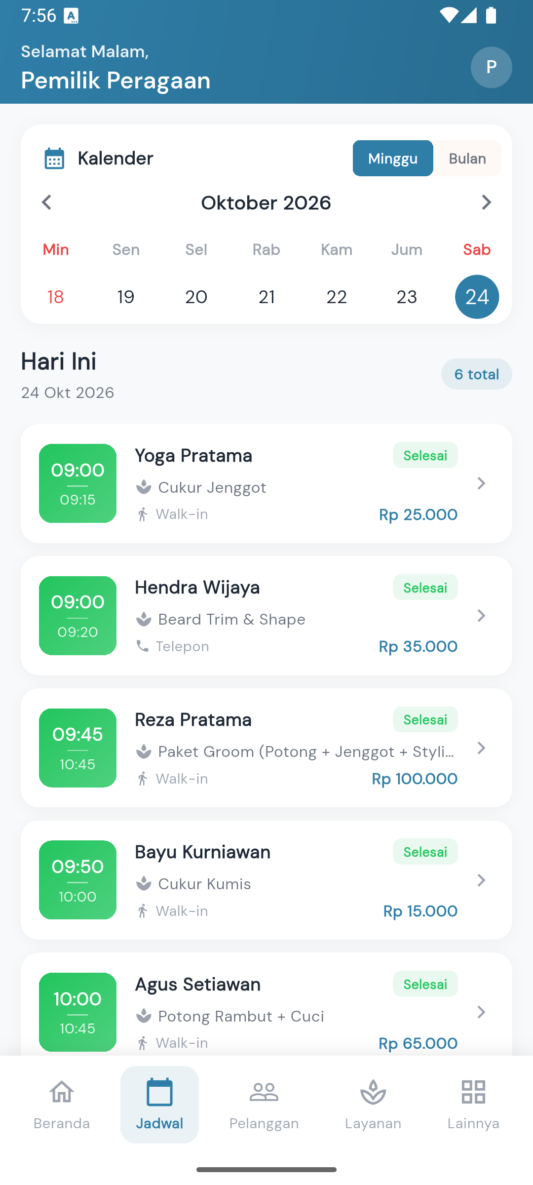 YuGlowUp — jadwal